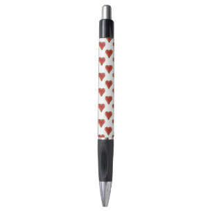 Funny Heart Pattern red gold + your background Pen