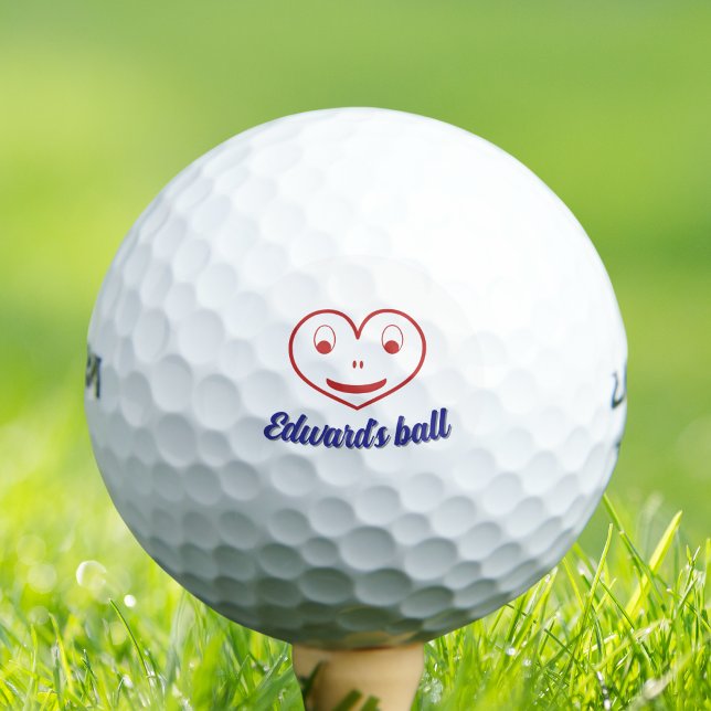 Funny heart personalized name unique golf ball  (Creator Uploaded)