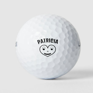 Funny heart personalized name unique golf ball 
