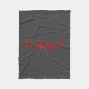 Funny Heart Transplant Art Men Women Heart Attack Fleece Blanket