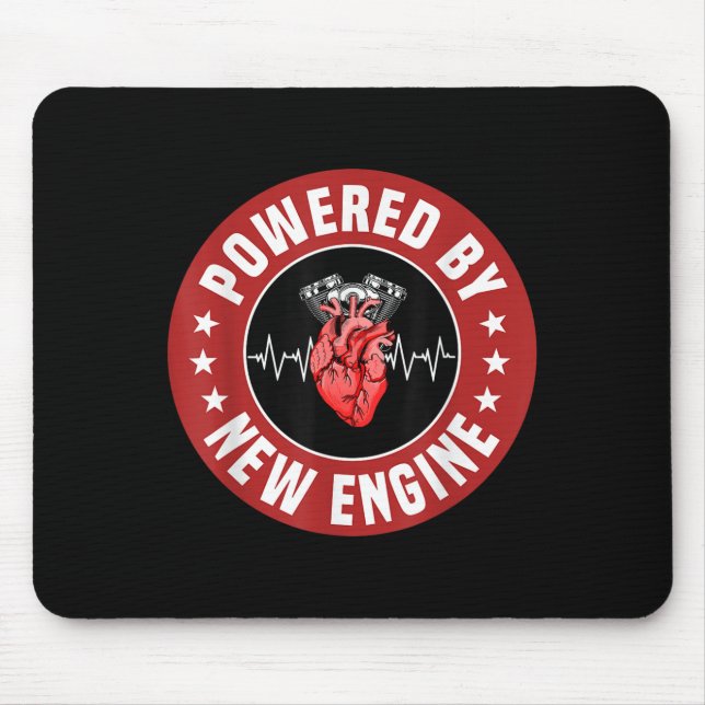 Funny Heart Transplant Survivor Quote Living Heart Mouse Pad (Front)