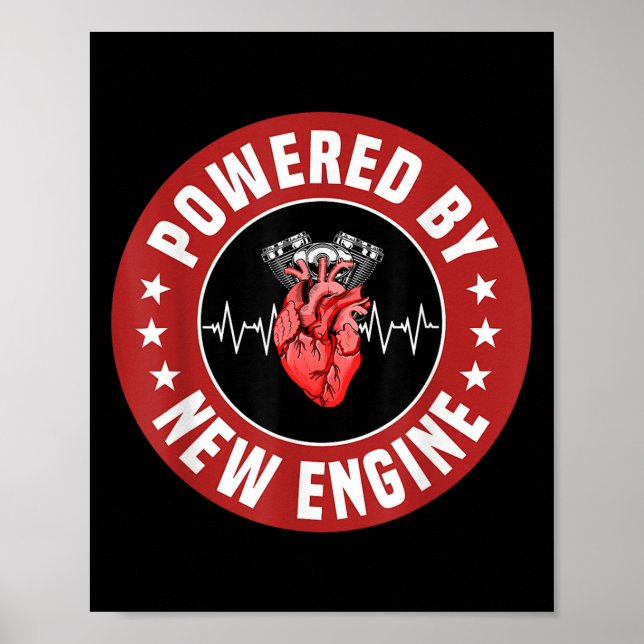 Funny Heart Transplant Survivor Quote Living Heart Poster (Front)