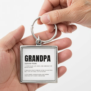 Funny Heartfelt Grandpa Definition Keychain