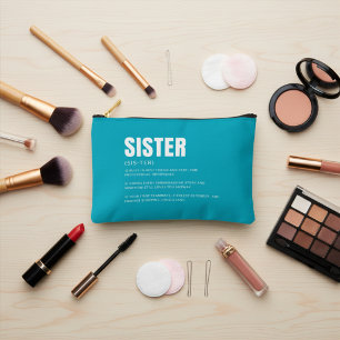 Funny Heartfelt Sister Definition Accessory Pouch