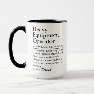 Funny Heavy Equipment Operator Definition Mug