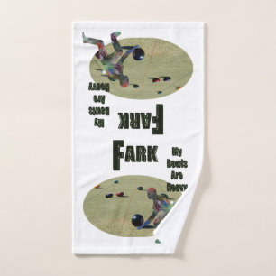 Funny Heavy Lawn Bowls Design, Hand Towel