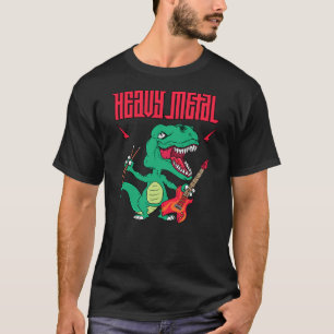 Funny Heavy Metal Dinosaur Design For Men Women an T-Shirt