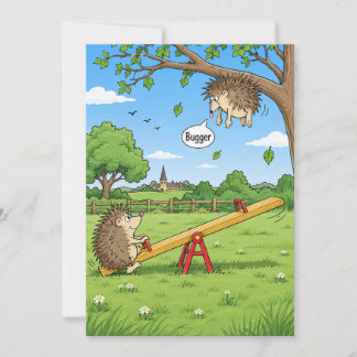 Funny Hedgehog Birthday Card | Hilarious Hedgehog