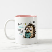 Funny Hedgehog Coffee Lover Design 