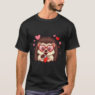 Funny Hedgehog Heart Chocolate Valentine Womens Me T-Shirt