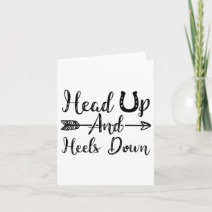 Funny Heels Down Horseback Horse Riding Gift Girl  Card