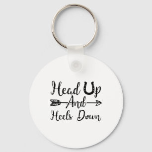 Funny Heels Down Horseback Horse Riding Gift Girl Keychain
