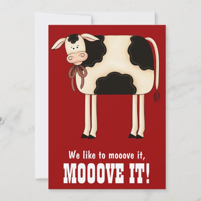 Funny Heifer Cow  Bachelorette Party Invitation (Front)