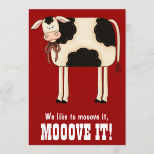 Funny Heifer Cow  Bachelorette Party Invitation