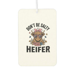 Funny Heifer Cow Floral Butterfly Vintage Design_1 Air Freshener