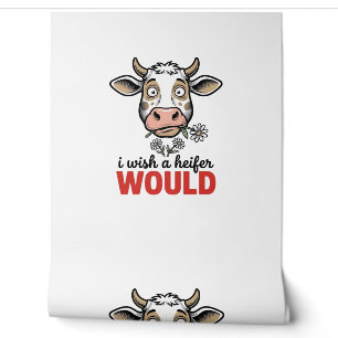 Funny Heifer Cow Vintage Engraving Shirt Design_1 Wallpaper