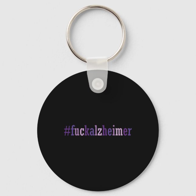 Funny Heimerheimer Support Desease Awareness  Keychain (Front)