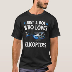 Funny Helicopter Gift Boys Toddler Kids Men Pilot T-Shirt