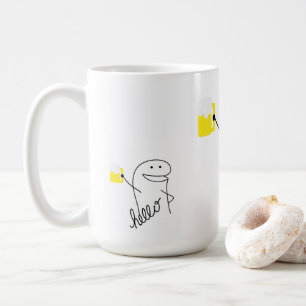 FUNNY HELLO CARTOON EMPLOYEE CO-WORKER CADEAU MUG