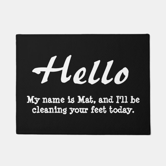 Funny Hello Doormat (Front)