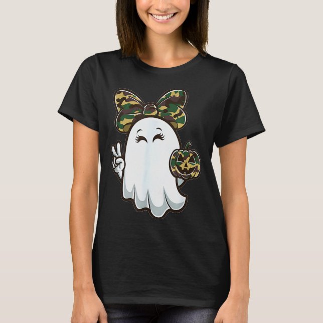 Funny Hello Hunting Season Halloween Camouflage Ca T-Shirt (Front)