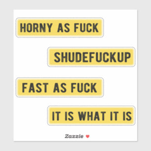 Funny Helmet  Sticker (Yellow)