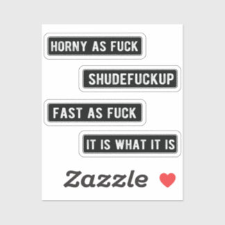 Funny Helmet Stickers Packs (Black)