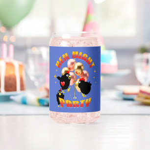Funny Hen Night Party Chickens Design Can Glass