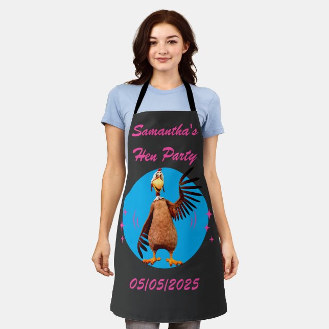 Funny Hens Night Chicken Party Humour Apron (Worn)