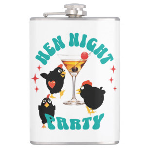 Funny Hens Night Party Funny Chicken Hip Flask