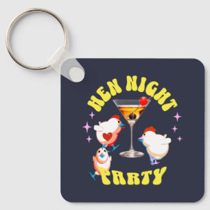Funny Hens Night Party Funny Chicken Keychain