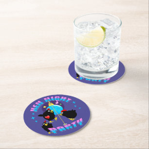 Funny Hens Night Party Funny Chicken Round Paper Coaster