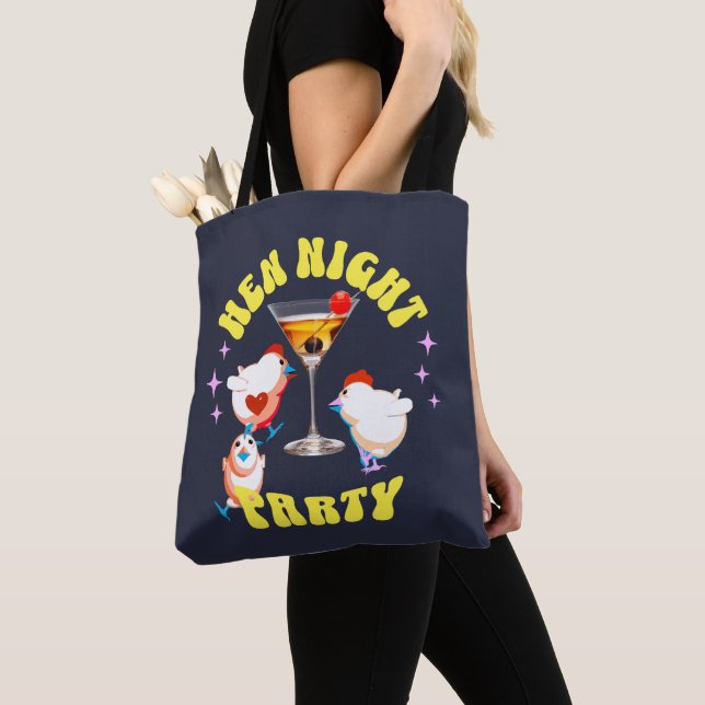 Funny Hens Night Party Funny Chicken  Tote Bag (Close Up)