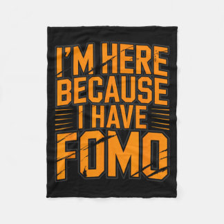 Funny Here Because Fomo Queen Party Girls Club Fleece Blanket
