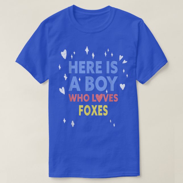 Funny Here Is A Boy Who Loves Foes  T-Shirt (Design Front)