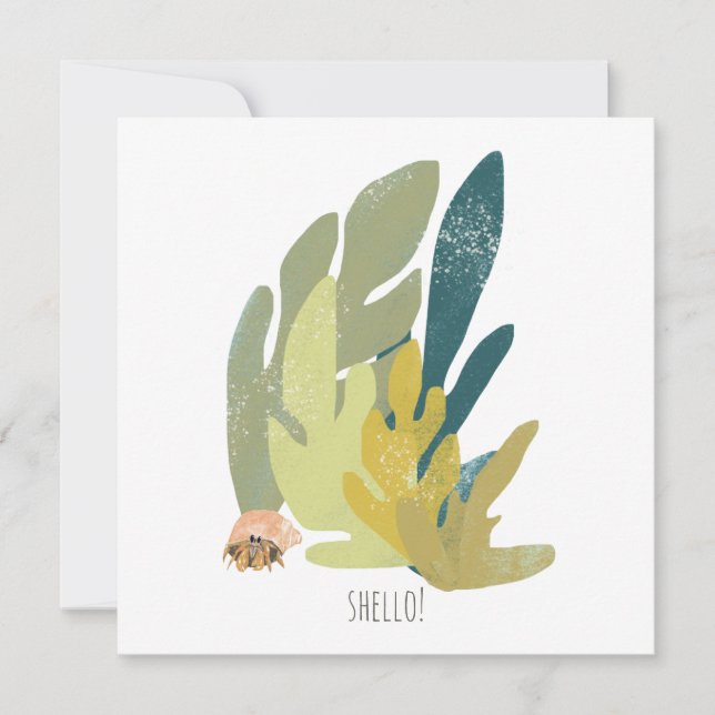 Funny Hermit Crab Card (Front)