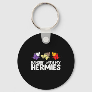 Funny Hermit Crabs Lover Hermit Crab Owner - Black Keychain