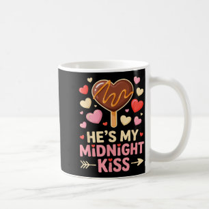 Funny Hes My Midnight Kiss Valentine Matching Coup Coffee Mug