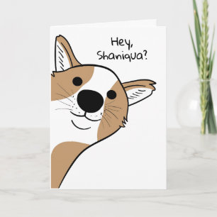  Funny Hey You Dog  "I Love You" Card