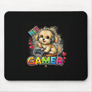 Funny Hi5 Gamer Puppy - Dog Lovers Mouse Pad