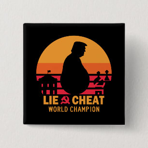 Funny Hide and Seek Bigfoot Trump 2 Inch Square Button