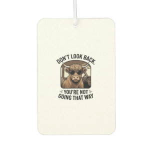 Funny Highland Cow Don’t Look Back Retro Air Freshener