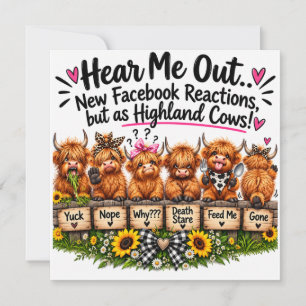 Funny Highland Cow Reactions Save The Date