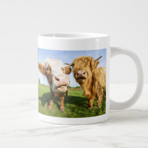 Funny Highland Cows Large Coffee Mug