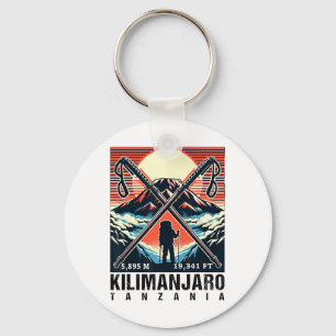 Funny Hiking Art Climbed Mount Kilimanjaro For Hik Keychain