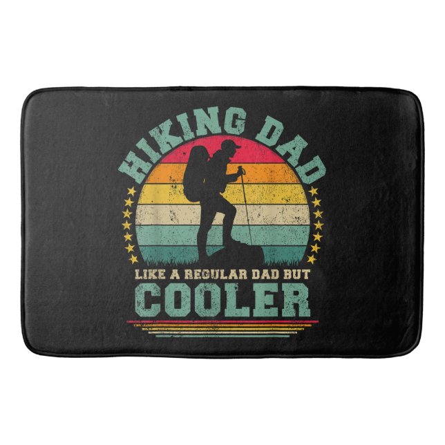 Funny Hiking Dad Like A Regular Dad Hiking Bath Mat (Front)