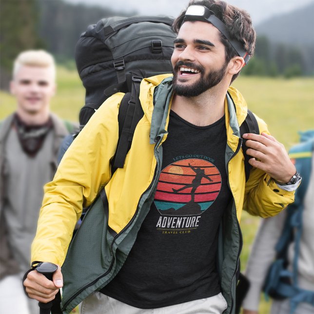 Funny Hiking Mountains | Let`s Go To Out Door T-Shirt (Creator Uploaded)