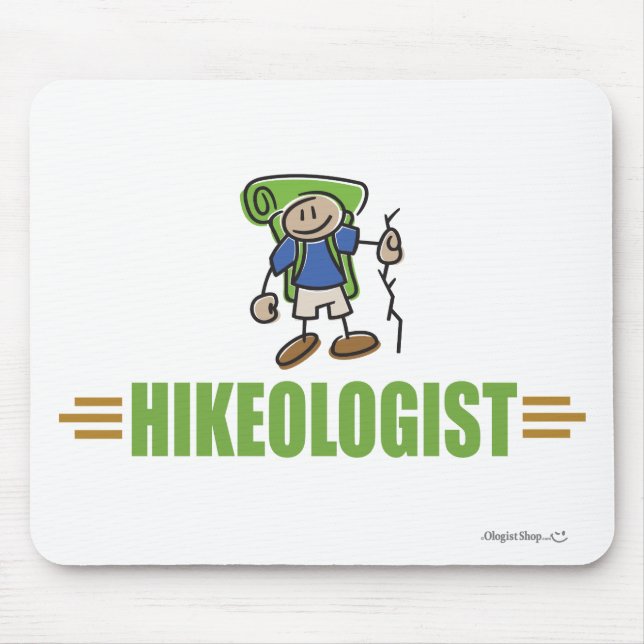 Funny Hiking Mouse Pad (Front)