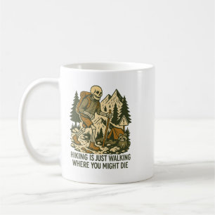 Funny Hiking, Outdoorsy Father's Day Gift, Dark Hu Coffee Mug