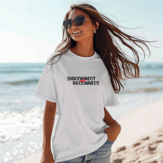 Funny hiking shirt Disconnect to Reconnect black